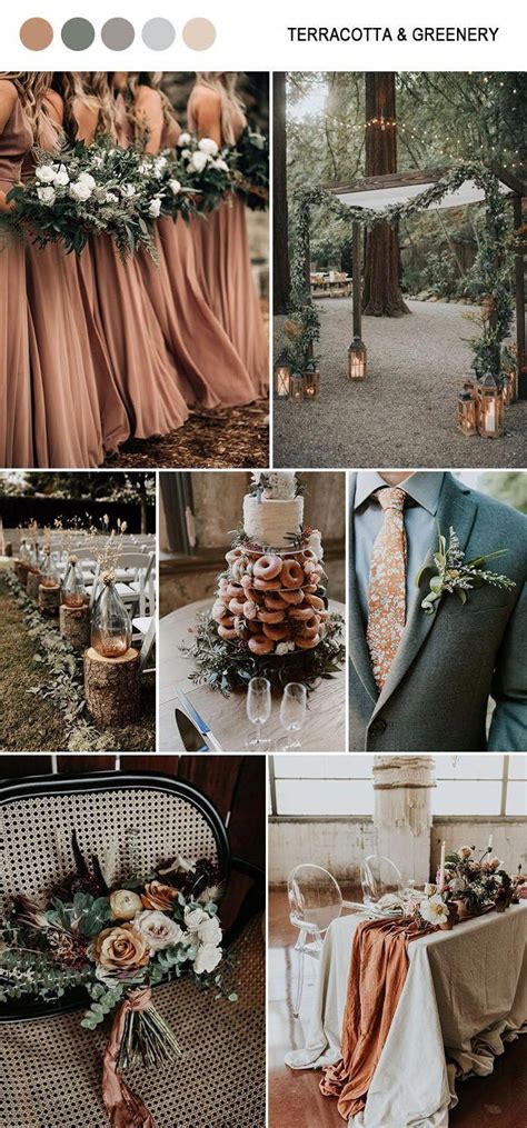 Terracotta And Green Chic Forest Fall Wedding Color Ideas Fallwedding