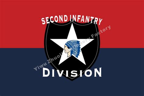 Us Army Second Infantry Division 2nd Flag 3ft X 5ft