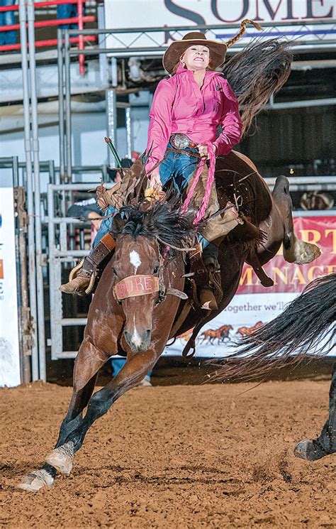 The Tbra Ranch Bronc Riding Cowgirls Make History The Rodeo News