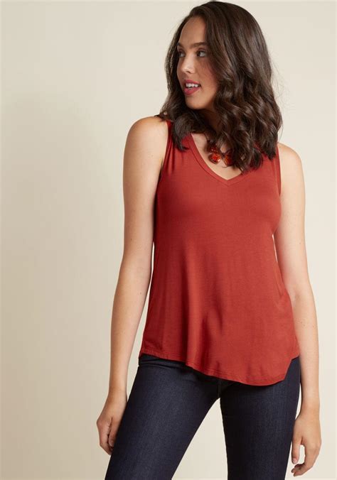 Lyst Modcloth Endless Possibilities Tank Top In Paprika In Red