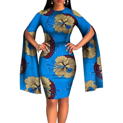 Dashiki African Dresses For Women 2019 Bazin Riche Long Sleeve African Dresses Ankara Fashion