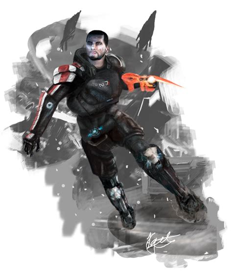 Male Shepard Fan Art By Myfysalim Mass Effect Art Mass Effect Fan Art