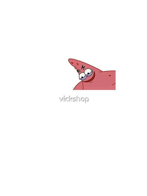 Patrick Star Evil Face Meme Evil Patrick Star Meme Sleeveless Top By