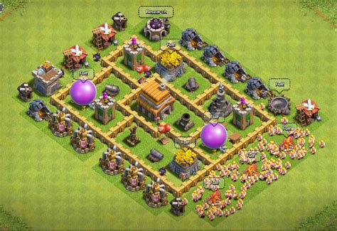Clash Of Clans Town Hall 5 Base - Clash Of Clans Town Hall Level 5 Defense | TH 5 War Base | Good Clash