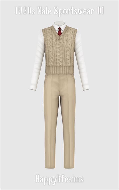Lonelyboy Ts4 1930s Male Sportswear Set Happylifesims Koonam On