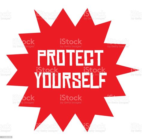 Protect Yourself Stamp On White Background Stock Illustration