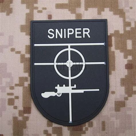 Black Sniper Morale Military Tactics 3d Pvc Patch Badges In Patches