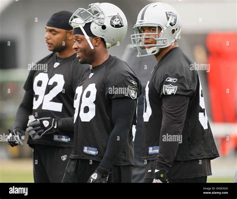 From Left Oakland Raiders Defensive Ends Richard Seymour Jay