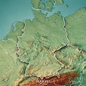 Topographical Map Of Germany – Map Vector