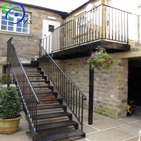 This powder coated, diy handrail is the perfect choice for anyone looking to install any railing for stairs (or steps). Outside Galvanized Steel Staircase/exterior Metal Stairs ...