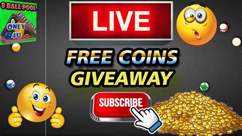 Here is application for you. Once Again Live 8 ball pool Unlimited Free coins Giveaway ...