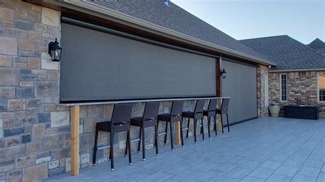 Motorized Patio Screens And Retractable Shades Sunset Outdoor Amarillo Tx