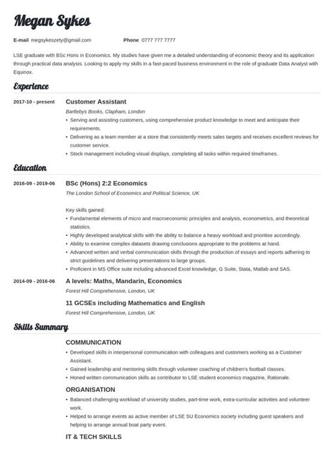 Your engineering resume must prove your worth without a single microcrack. uk graduate cv example template valera in 2020 | Cv examples, Personal statement, Data analyst