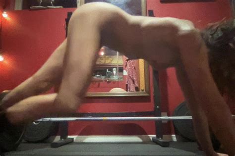 naked workout 6 pushups stretching exit369 clips4sale
