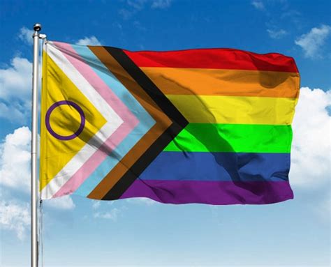 Intersex Inclusive Progress Pride Rainbow Flag 3x5 Ft Banner Etsy