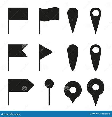 Map Pointers Set Stock Vector Illustration Of Locator 38769196