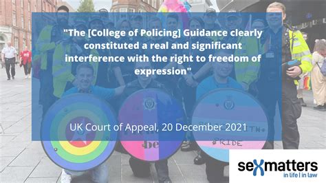 College Of Policing Ordered To Dial Down The “chilling” Effect On Public Debate Sex Matters