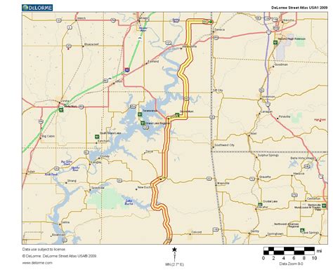 Oklahoma Arkansas Border Map