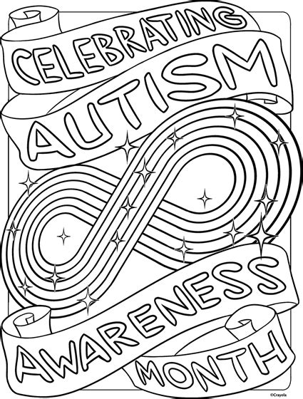 Autism Awareness Coloring Page