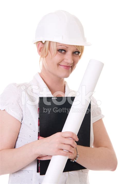 Woman In Hard Hat Stock Photo Royalty Free Freeimages