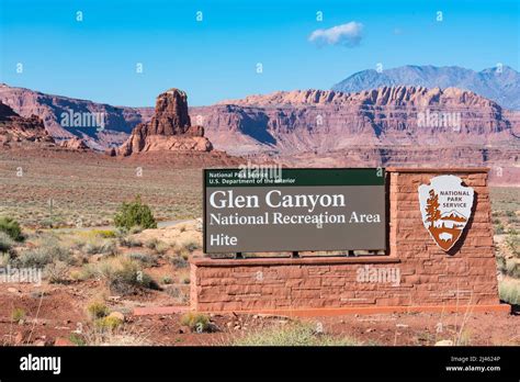 Hite Ut October 9 2021 Hite Entrance Sign To Glen Canyon National