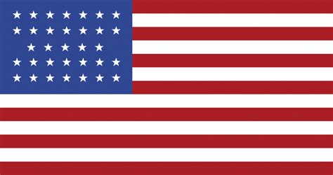 33 Star United States Flag 1859 Clipart Etc