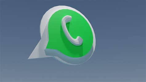 A Whatsapp Logo 360 Free 3d Model 3d Printable Cgtrader