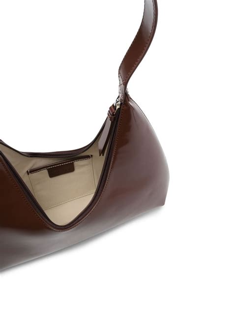 BY FAR Amber Patent Leather Shoulder Bag Farfetch