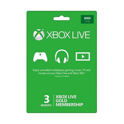 Xbox Live 3 Month Gold Membership Card Saudi Account Xcite Ksa