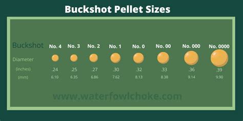 Buckshot Pellet Size Chart For Lead Shot Waterfowlchoke Sexiz Pix