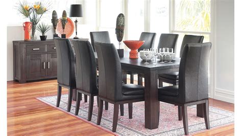 Rustic 9 Piece Dining Setting Extendable Dining Room Table Dining