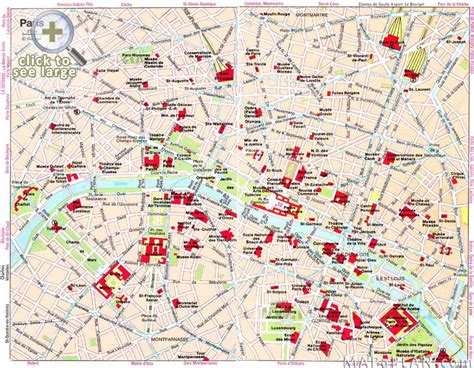 Paris Maps Top Tourist Attractions Free Printable