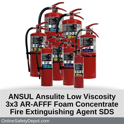 Ansul Fire Extinguisher Msds Information