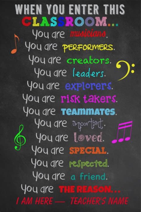 Choose from top rated music tutors online. Music Teacher Poster - When You Enter This Classroom ...