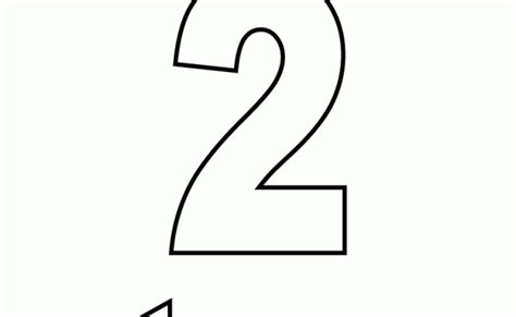 Free Printable Number 2 Template Coloring Page Correct Tips