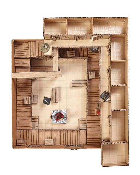 We use the tv in the case to display animated maps with sound effects. A tavern. (overhead) • #dnd #rpg #ttrpg #diy #cardboard #minis #dungeonsanddragons #dmcrafting # ...