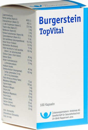 Check spelling or type a new query. Burgerstein Topvital 100 Kapseln in der Adler Apotheke