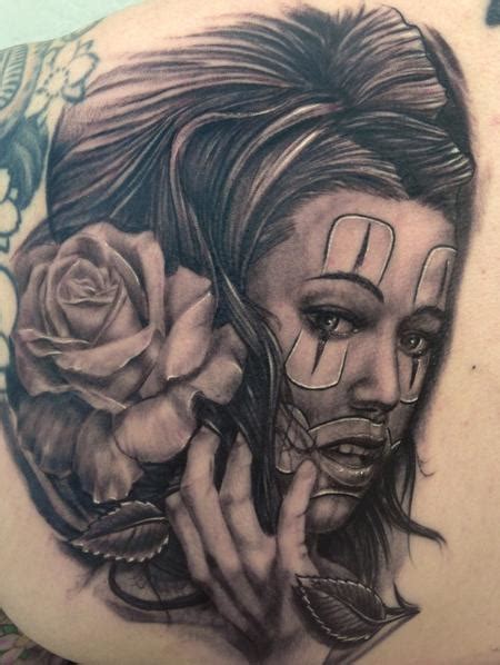 chola girl tattoo by bart andrews tattoonow