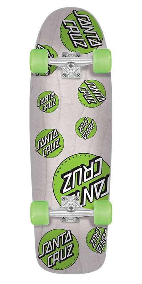 Santa Cruz Multi Dot 80s Cruzer Cruzer Complete Skateboard Silver