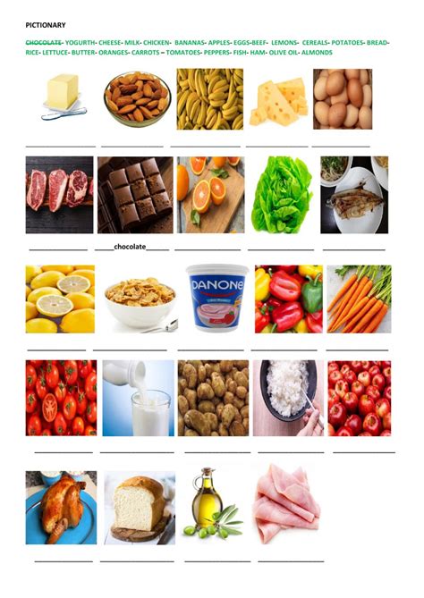 Types Of Food Online Worksheet