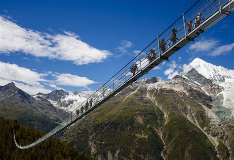 Worlds Longest Pedestrian Suspension Bridge Opens In Swiss Alps Nbc News