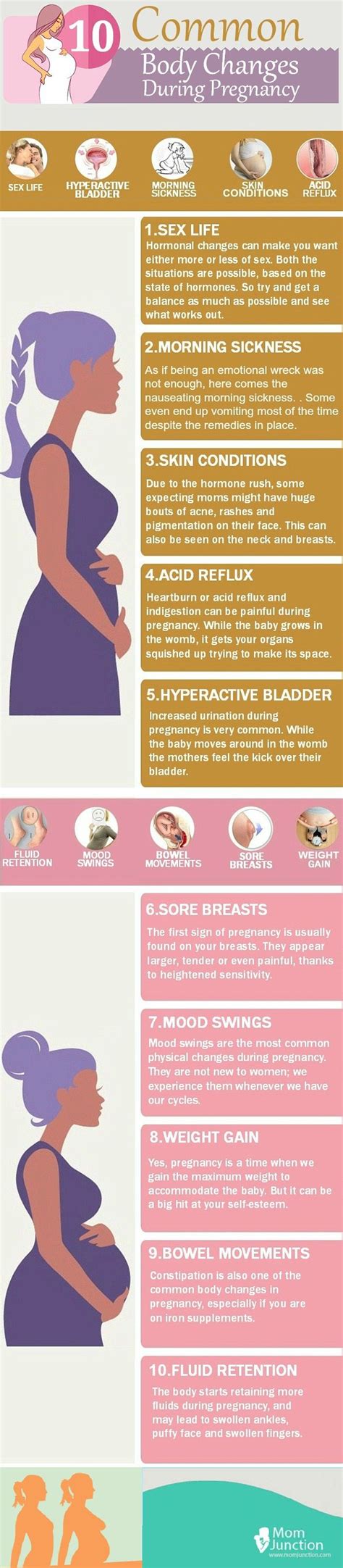 Commonly Observed Body Changes During Pregnancy Pregnancy