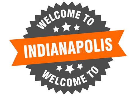 Welcome To Indianapolis Welcome To Indianapolis Isolated Sticker Stock