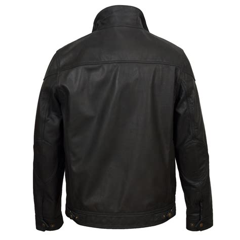 Matt Mens Black Leather Jacket Hidepark Leather