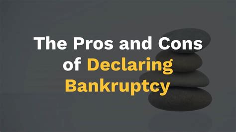 The Pros And Cons Of Declaring Bankruptcy Youtube