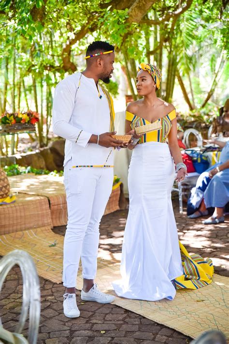 Tsonga Traditional Wedding Attire For Couples Couple In Tsonga Traditional Wedding Attire