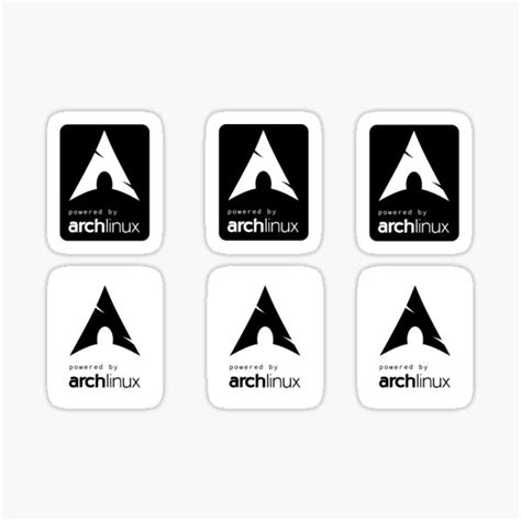 Powered By Arch Linux Sticker For Sale By Arctide Redbubble