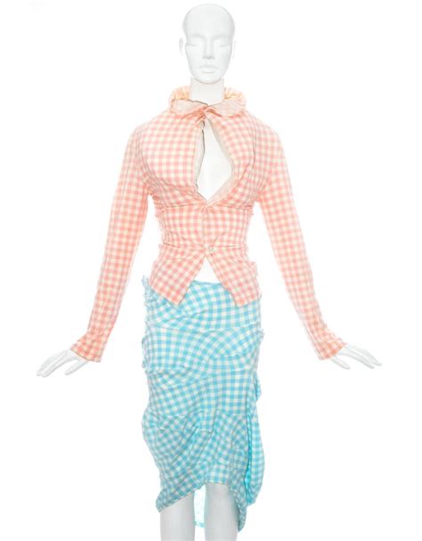 comme des garçons body meets dress dress meets body gingham ensemble ss 1997 for sale at 1stdibs