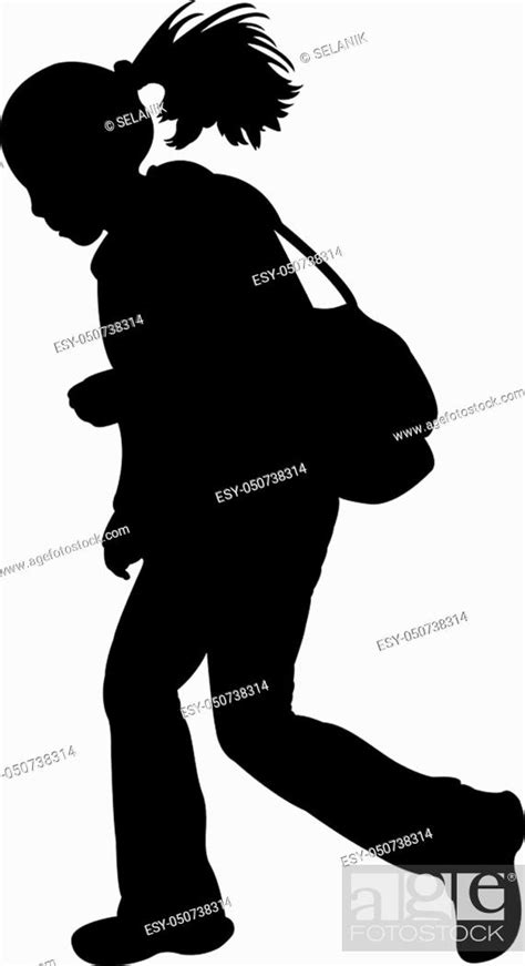 Back To School Kid Silhouette Stock Vector Vector And Low Budget