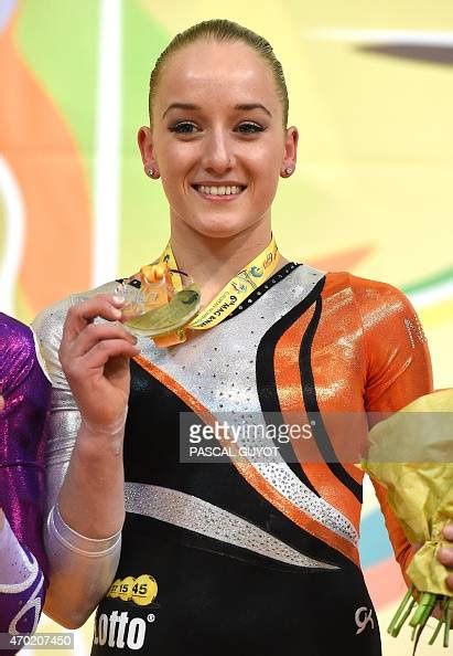 Sanne Wevers Of The Netherlands Poses On The Podium During The Medal